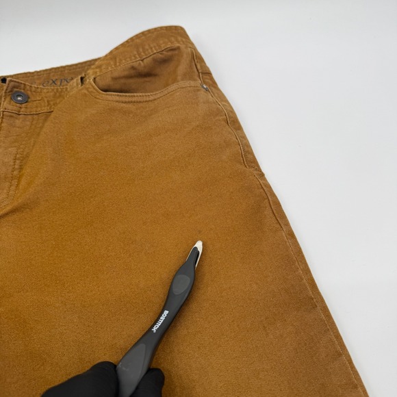 Prana Slim Fit Pants Mens 34x32 Brown Organic Cotton Blend Outdoor Chino Hiking - Picture 11 of 14